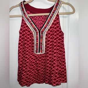 Akemi + Kim Sleeveless Boho Top Size Small